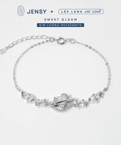 LẮC TAY BẠC KIM CƯƠNG MOISSANITE 6 LY XI BẠCH KIM “SWEET GLEAM” LTJ5 – VẺ ĐẸP SANG TRỌNG & TINH TẾ VƯỢT THỜI GIAN