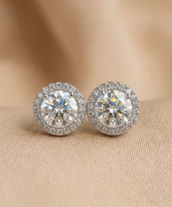 Bông tai nữ Moissanite 6 ly LAVESTA