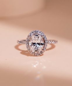 Nhẫn bạc Moissanite KC173 sang trọng