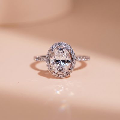 Nhẫn bạc Moissanite KC173 sang trọng