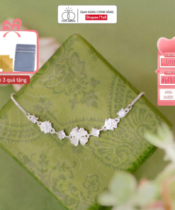 Lắc tay bạc nữ Tyche Blossom dây xù bắt sáng lấp lánh,vòng tay sang trọng thanh lịch phù hợp đeo đi học,đi làm,quà tặng