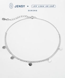 LẮC CHÂN BẠC NỮ S925 JENSY “SERENE” LCARS2368 – TREO CHARM TRÒN TINH TẾ, NHẸ NHÀNG & XINH XẮN
