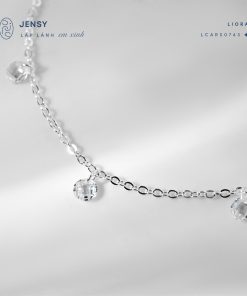 Lắc Chân Bạc Nữ S925 JENSY Gắn Charm Đá Liora LCARS0743