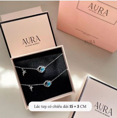 Chi tiết đá Moonstone trên lắc tay LT40