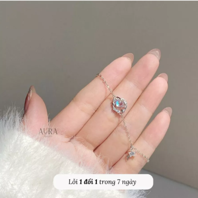 Lắc tay bạc nữ Planet Moonstone thanh lịch