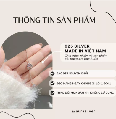 Lắc tay bạc 925 đá Moonstone LT40